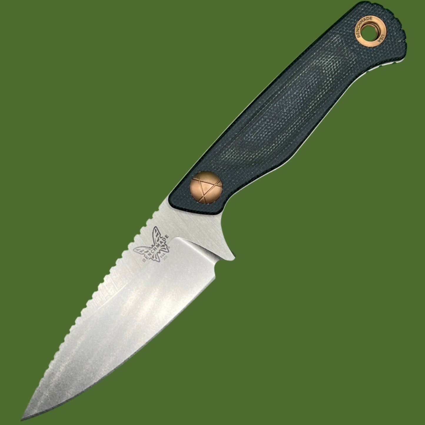 Benchmade Dacian Fixed Blade (Stonewashed Blade, Denim Micarta Handle) 203-04