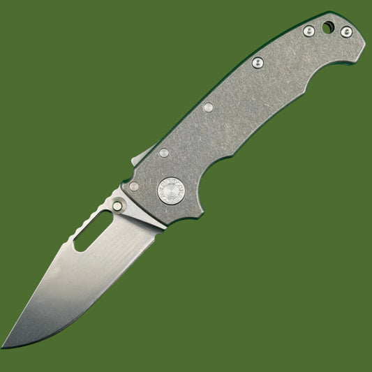 Demko AD20I Slim Clip Point Smooth Titanium K1