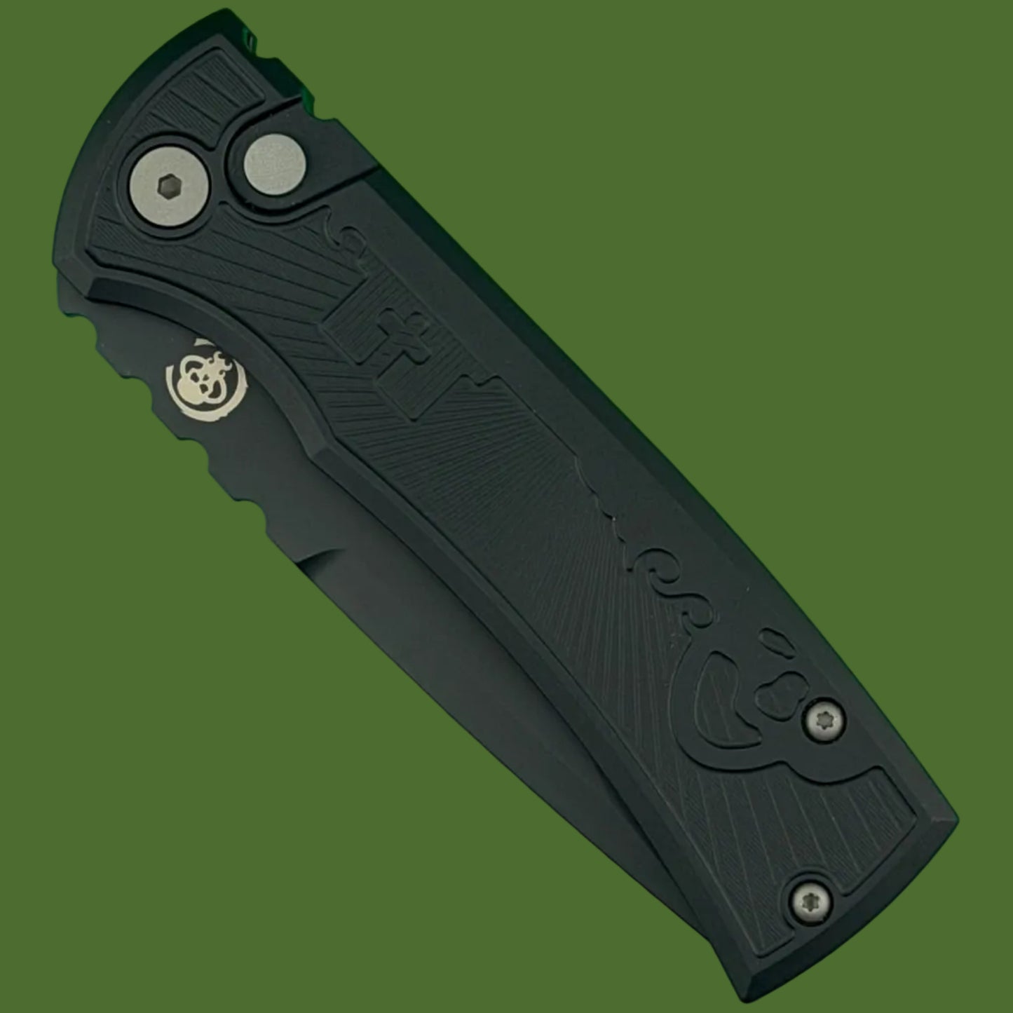 Chaves Redencion 229 Auto Black Key Milled Drop Point (DLC)