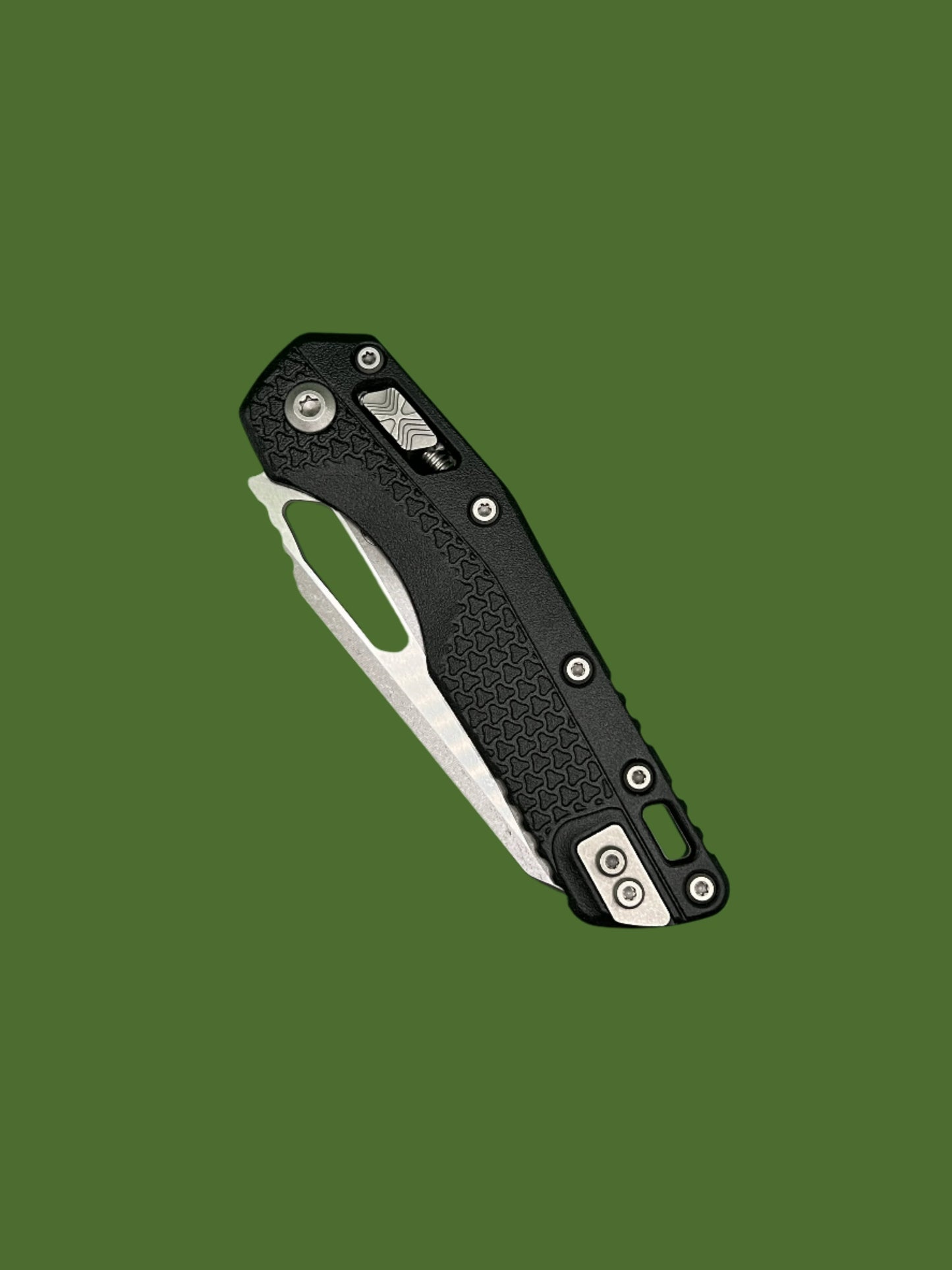 Microtech MSI S/E Tri-Grip Polymer Black Apocalyptic Full Serrated 210T-12APPMBK