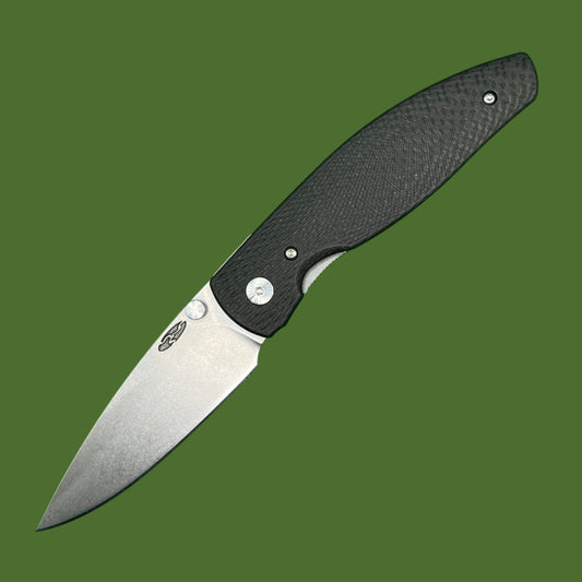 TRM Atom Linerlock 3D Carbon Fiber Lizard Skin Texture