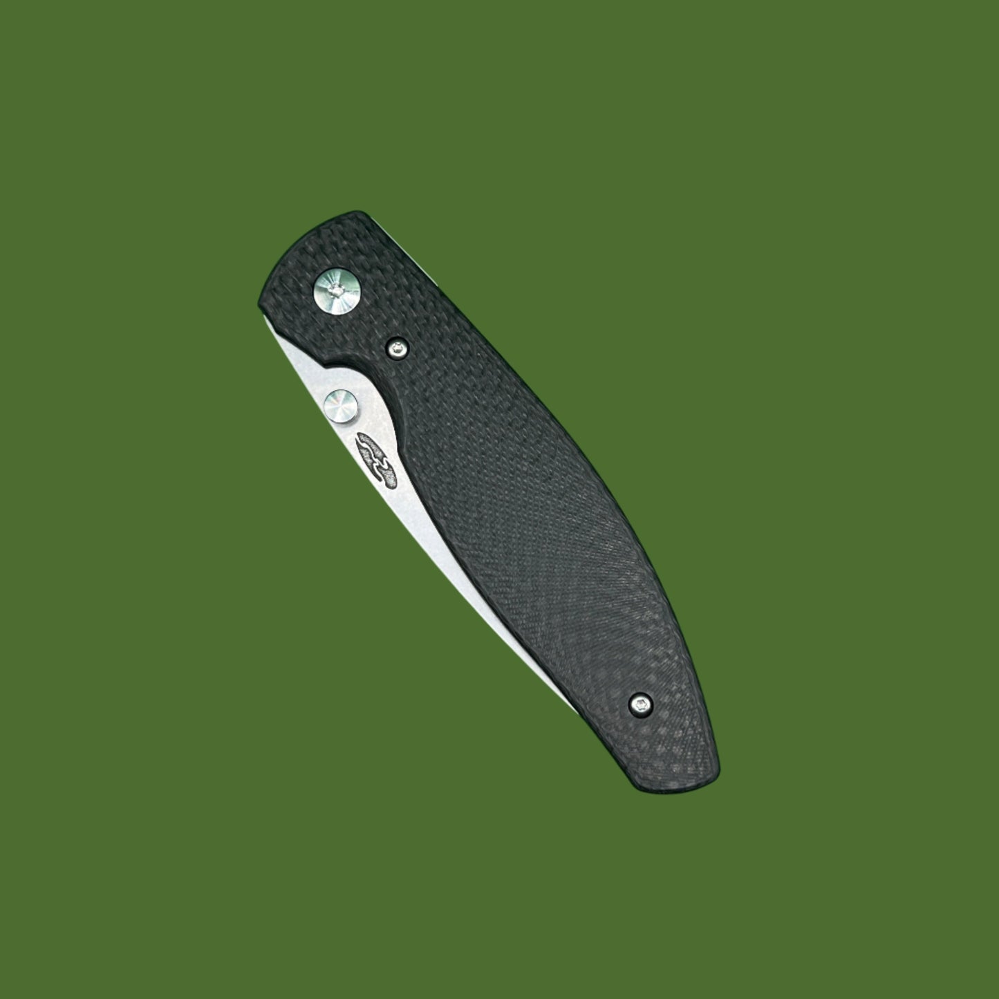 TRM Atom Linerlock 3D Carbon Fiber Lizard Skin Texture