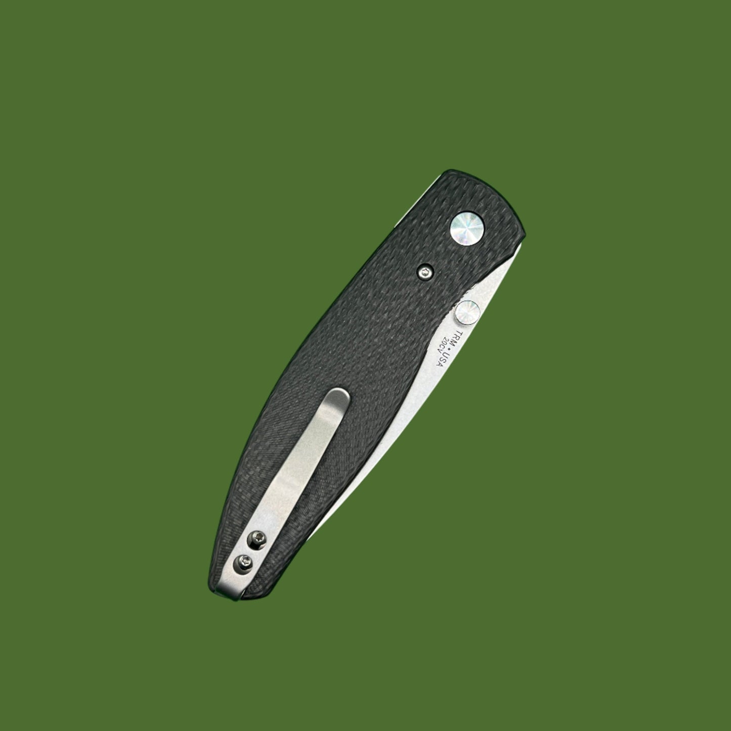 TRM Atom Linerlock 3D Carbon Fiber Lizard Skin Texture