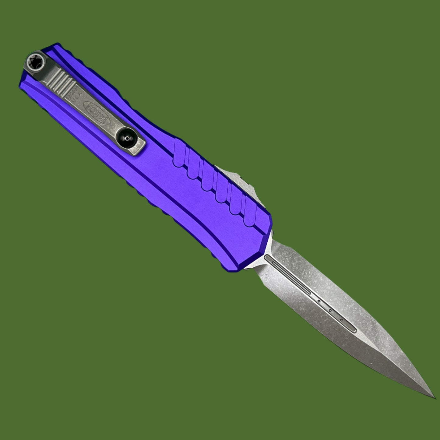 Microtech Cypher II D/E Purple Apocalyptic Standard 1242-10APPU