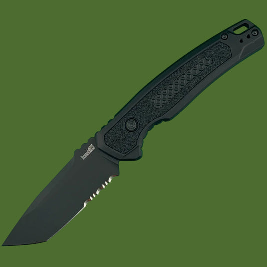 Kershaw Launch 16 Auto Black Tanto Partially Serrated 7105