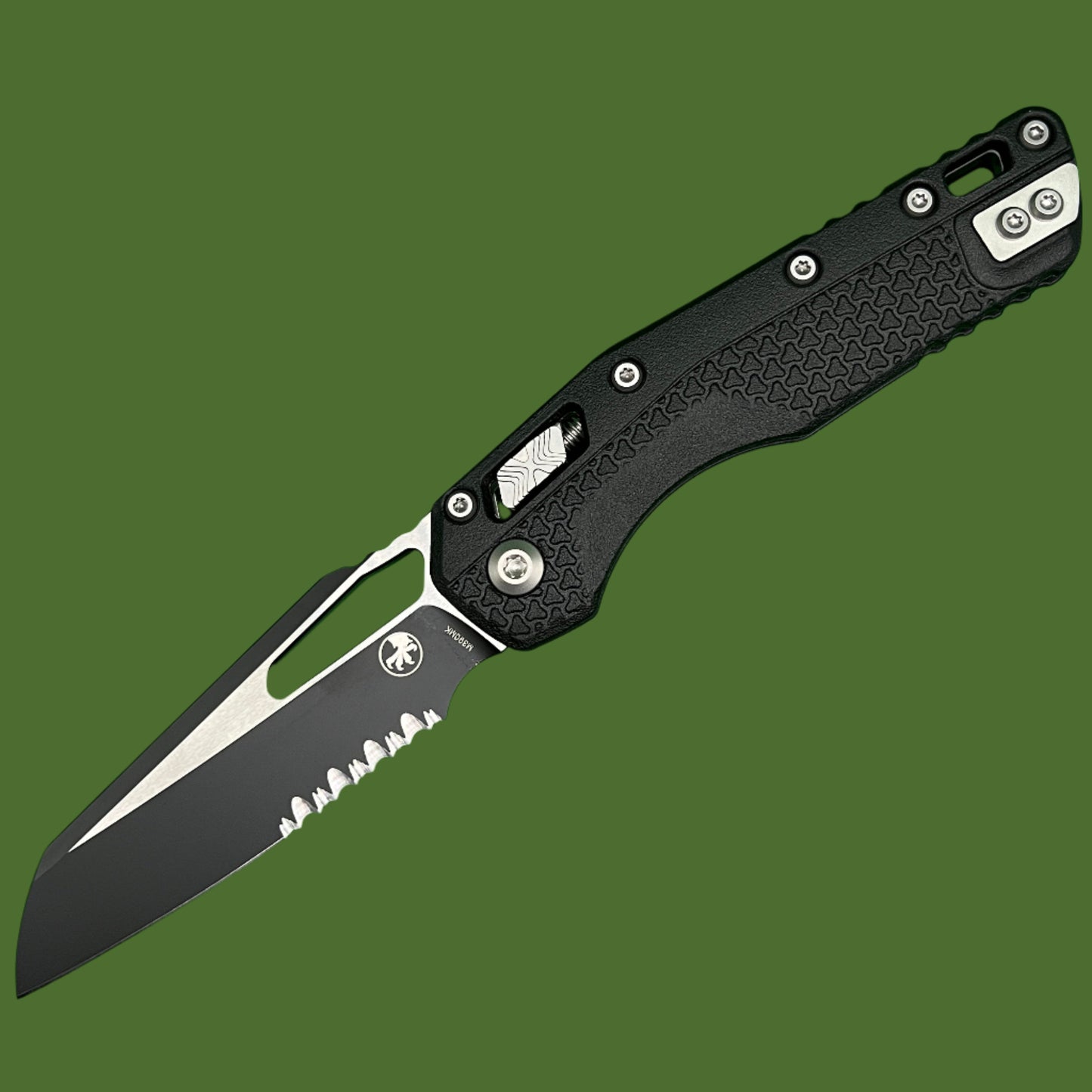 Microtech MSI S/E Tri-Grip Polymer Black Partial Serrated 210T-2PMBK