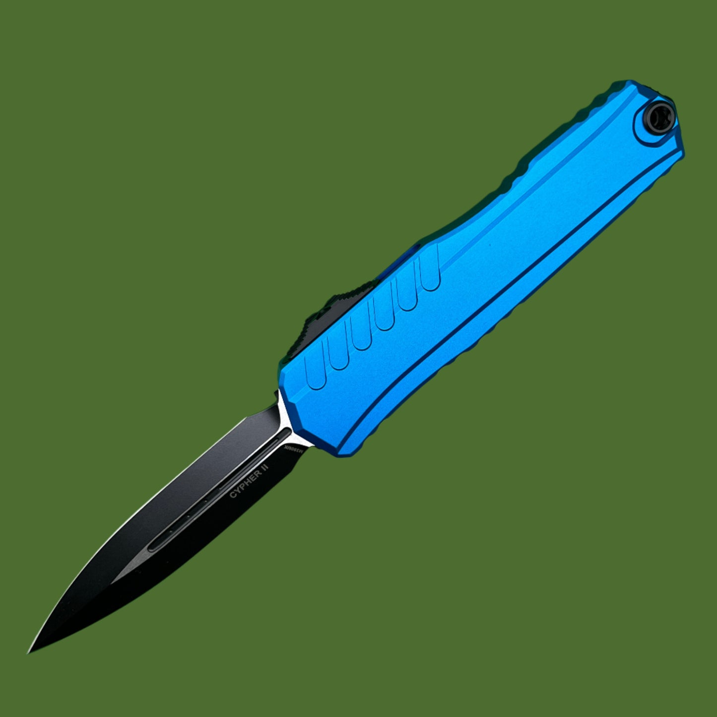 Microtech Cypher II D/E Blue Standard 1242-1BL