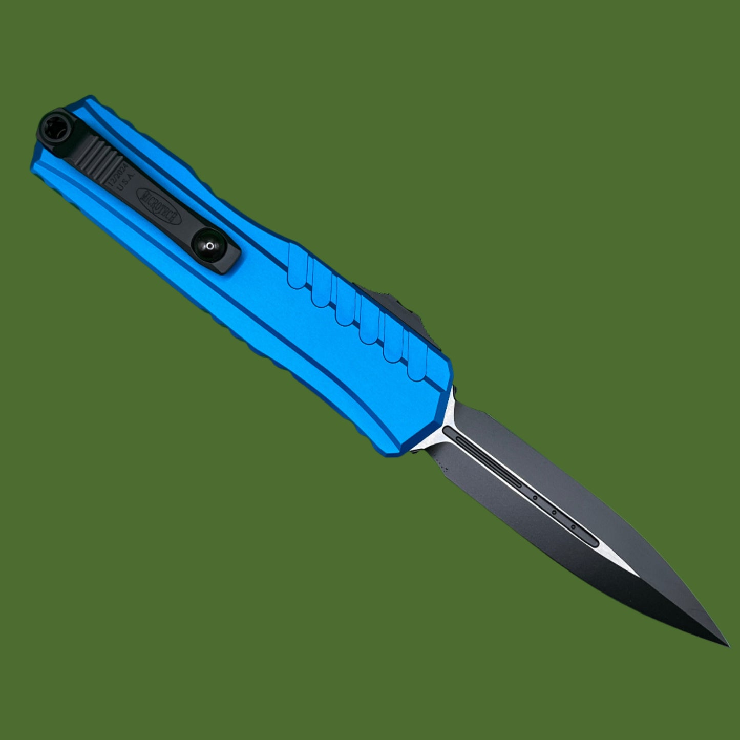 Microtech Cypher II D/E Blue Standard 1242-1BL