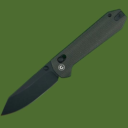 Civivi Over Yonder Crossbar Lock Dark Green Canvas Micarta