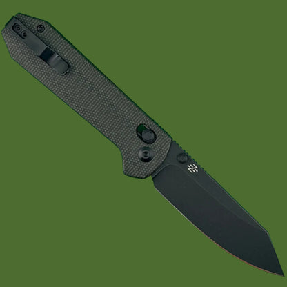 Civivi Over Yonder Crossbar Lock Dark Green Canvas Micarta