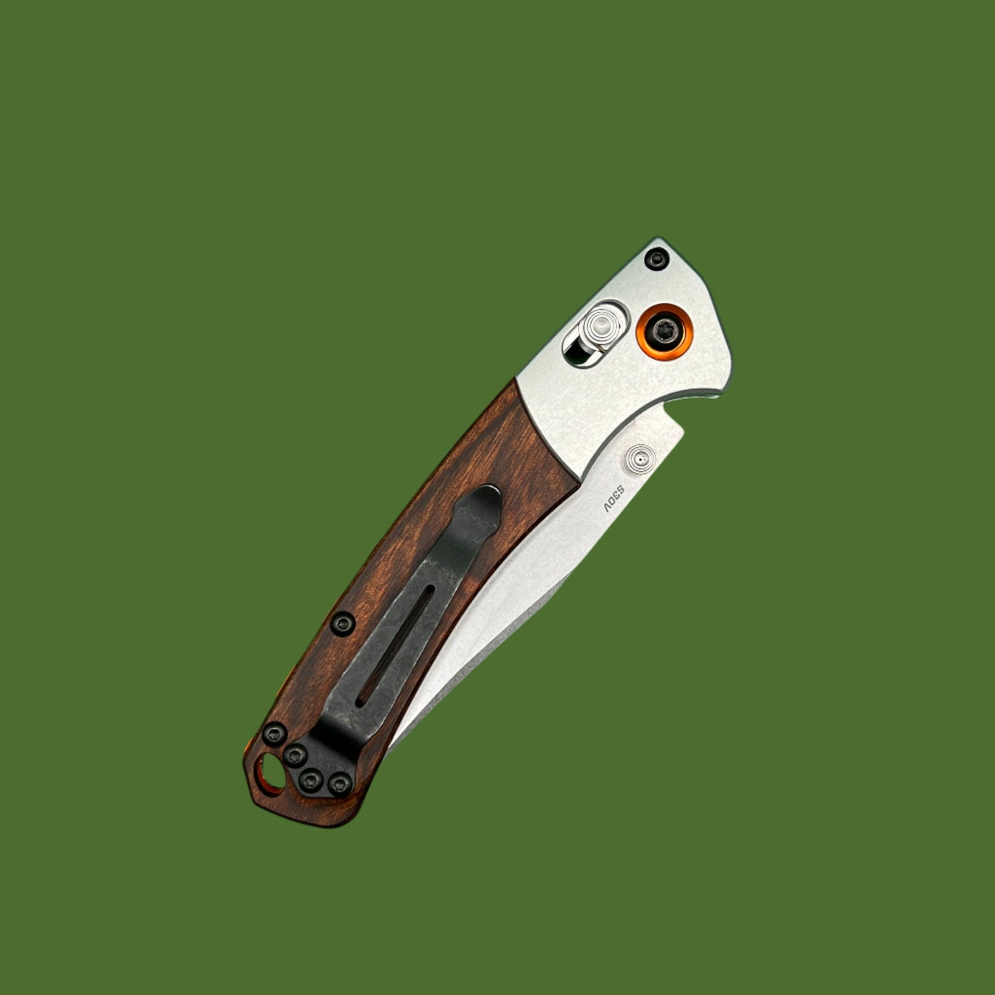 Benchmade Mini Crooked River Axis Lock Wood 15085-2