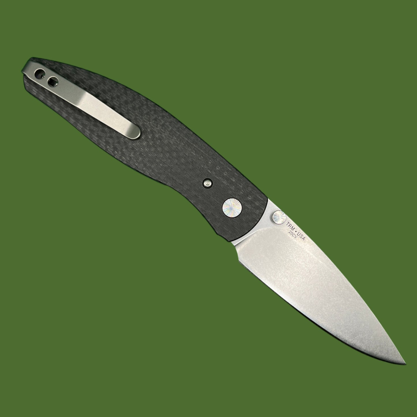 TRM Atom Linerlock Smooth 3D Carbon Fiber