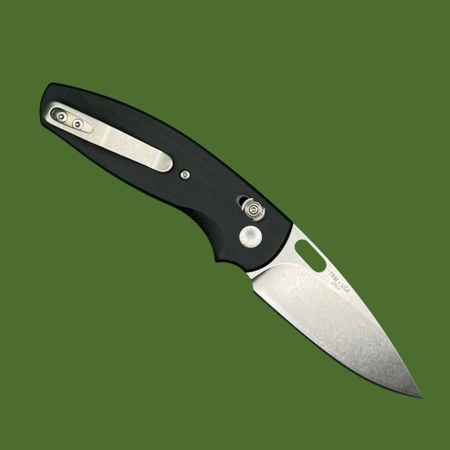 TRM Bulldog Riverlock Double Black 3D Contoured Micarta