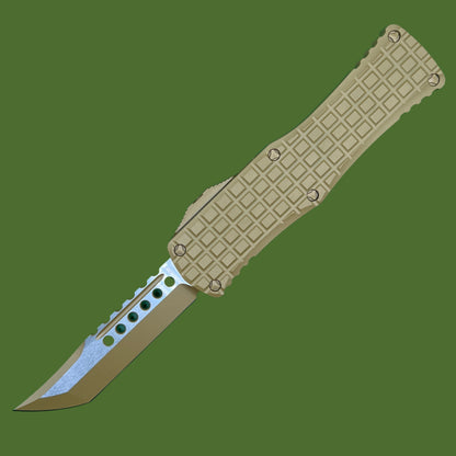 Microtech Hera Hellhound Frag Signature Series Cerakote RAL-8000 Standard 919-1FRCRAS