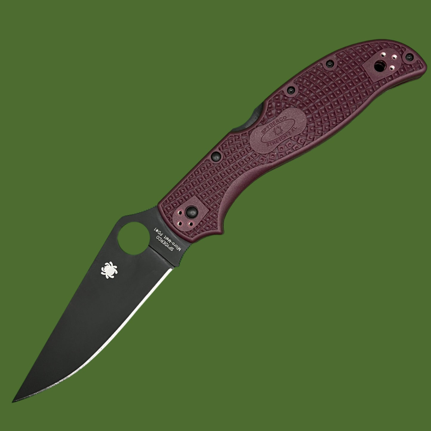 *Pre-Owned* Spyderco Stretch 2 XL Burgundy Sprint Run