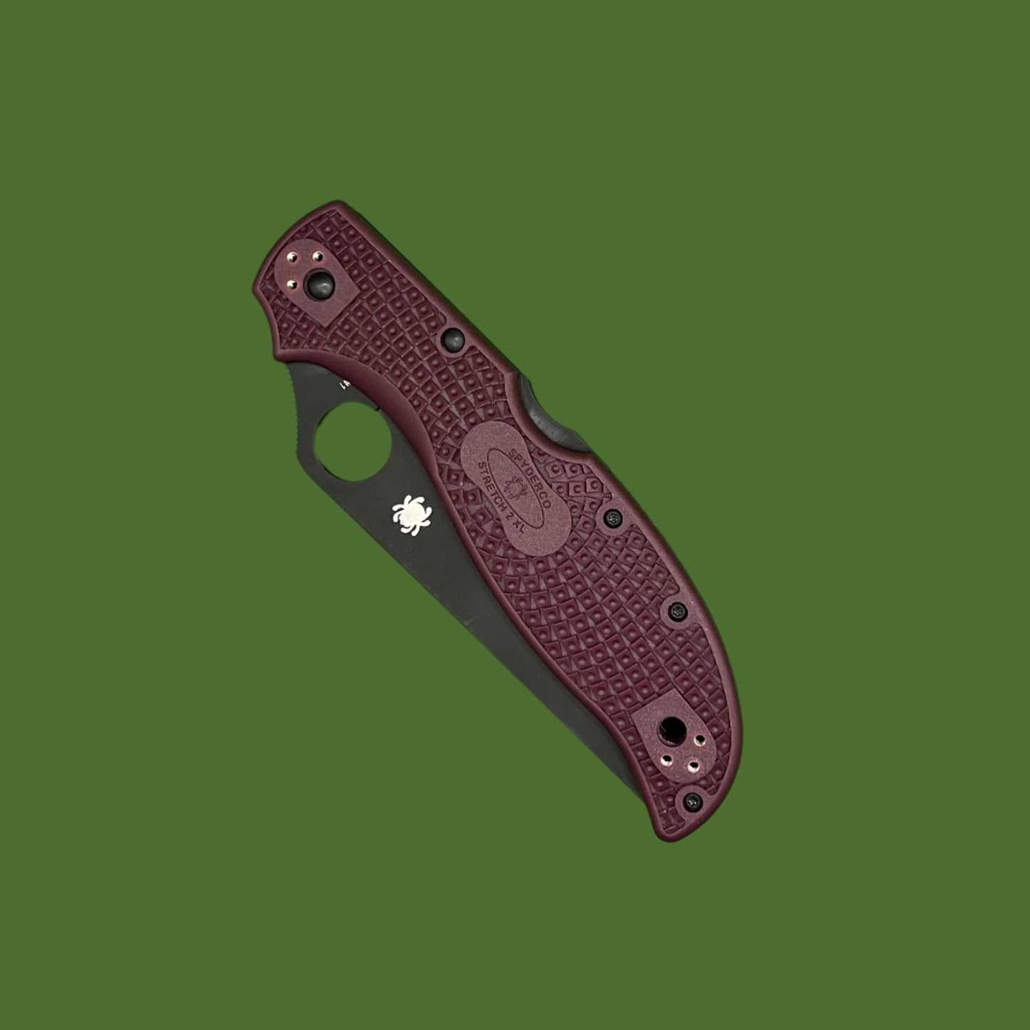 *Pre-Owned* Spyderco Stretch 2 XL Burgundy Sprint Run