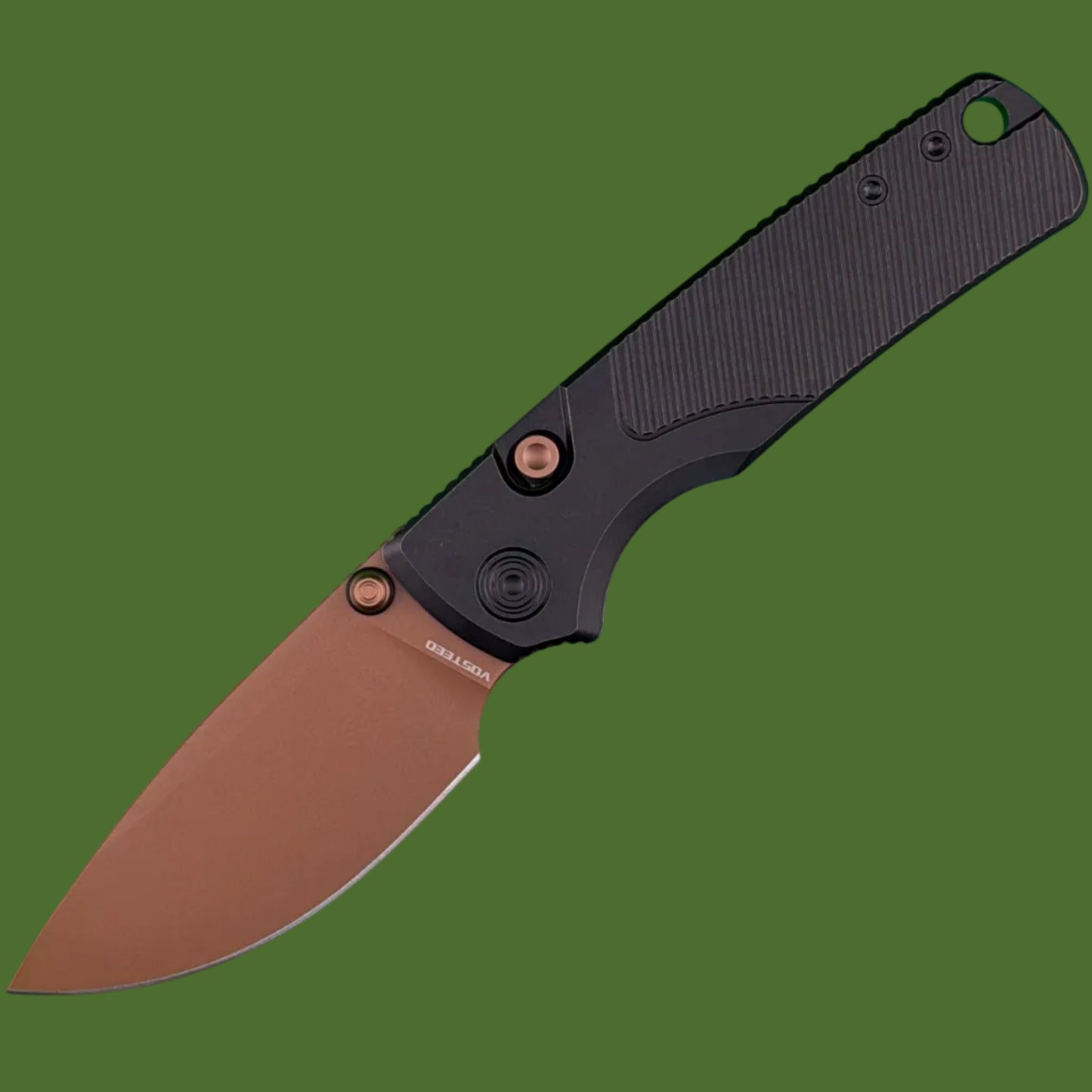 Vosteed Porcupine TiSlim Top Linerlock Black Titanium (Copper Dune 154CM)