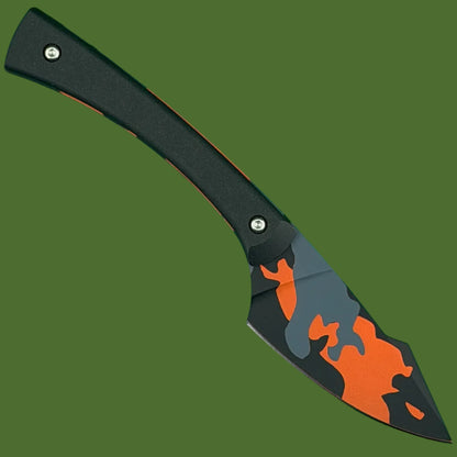 Tyler Denney Knives x Springfield EDC Custom Apprentice Black/Orange Camo Fixed Blade