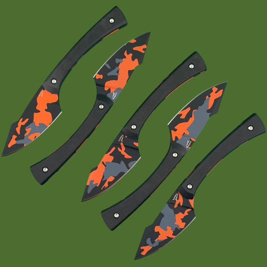Tyler Denney Knives x Springfield EDC Custom Apprentice Black/Orange Camo Fixed Blade