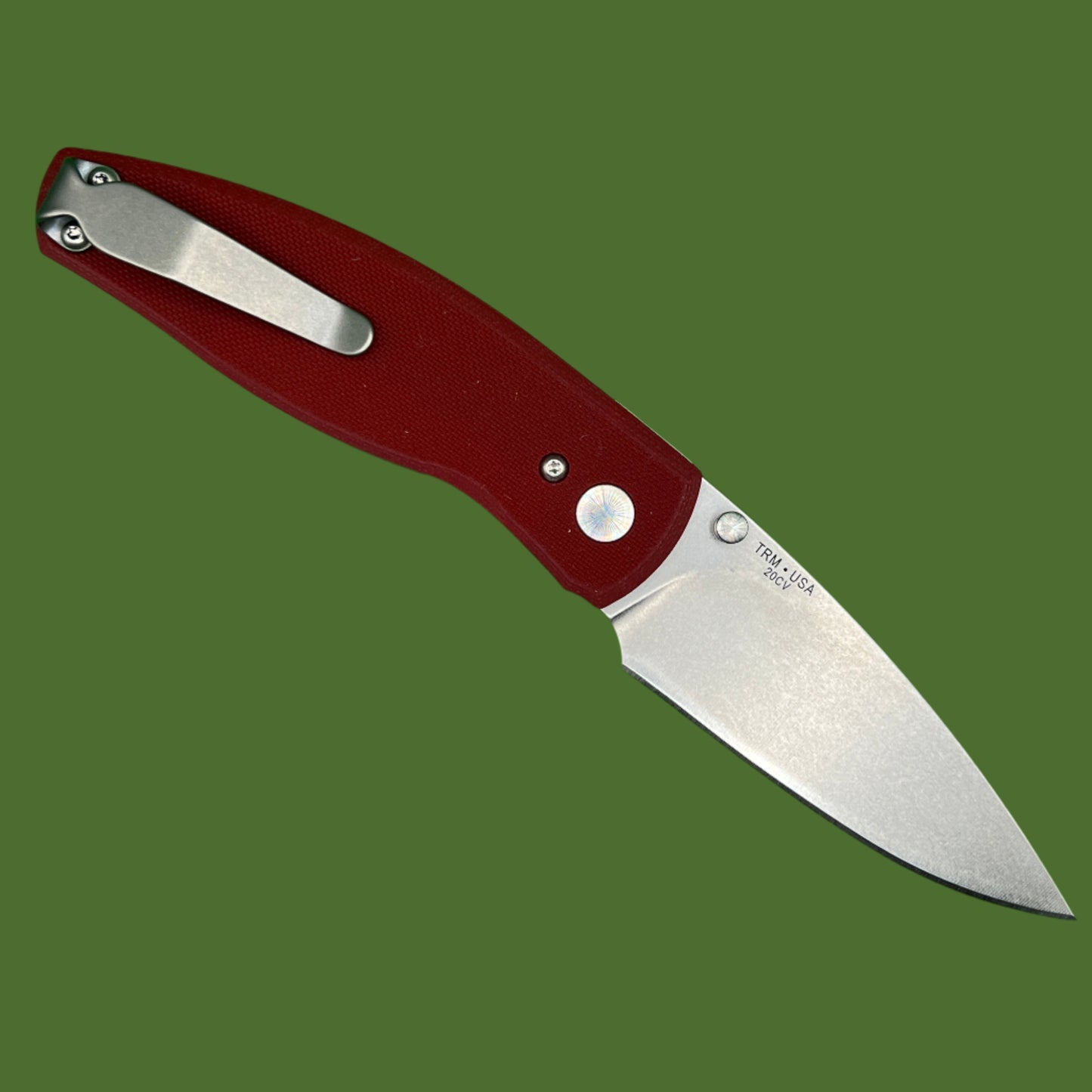TRM Neutron 2 Linerlock Ruby Red G-10