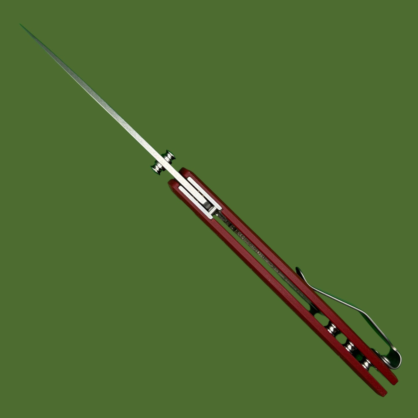 TRM Neutron 2 Linerlock Ruby Red G-10