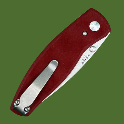 TRM Neutron 2 Linerlock Ruby Red G-10