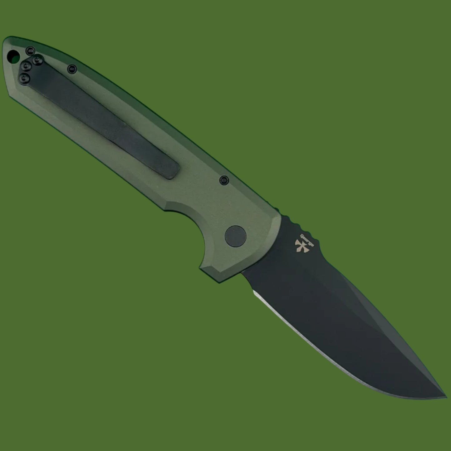 Protech Rockeye Auto Green/Black Magnacut LG3103-GREEN
