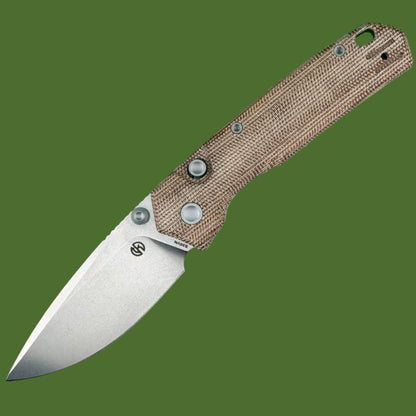 Vosteed Psyop 299 Top Liner Lock Natural Micarta Handle S35VN