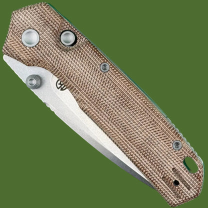 Vosteed Psyop 299 Top Liner Lock Natural Micarta Handle S35VN