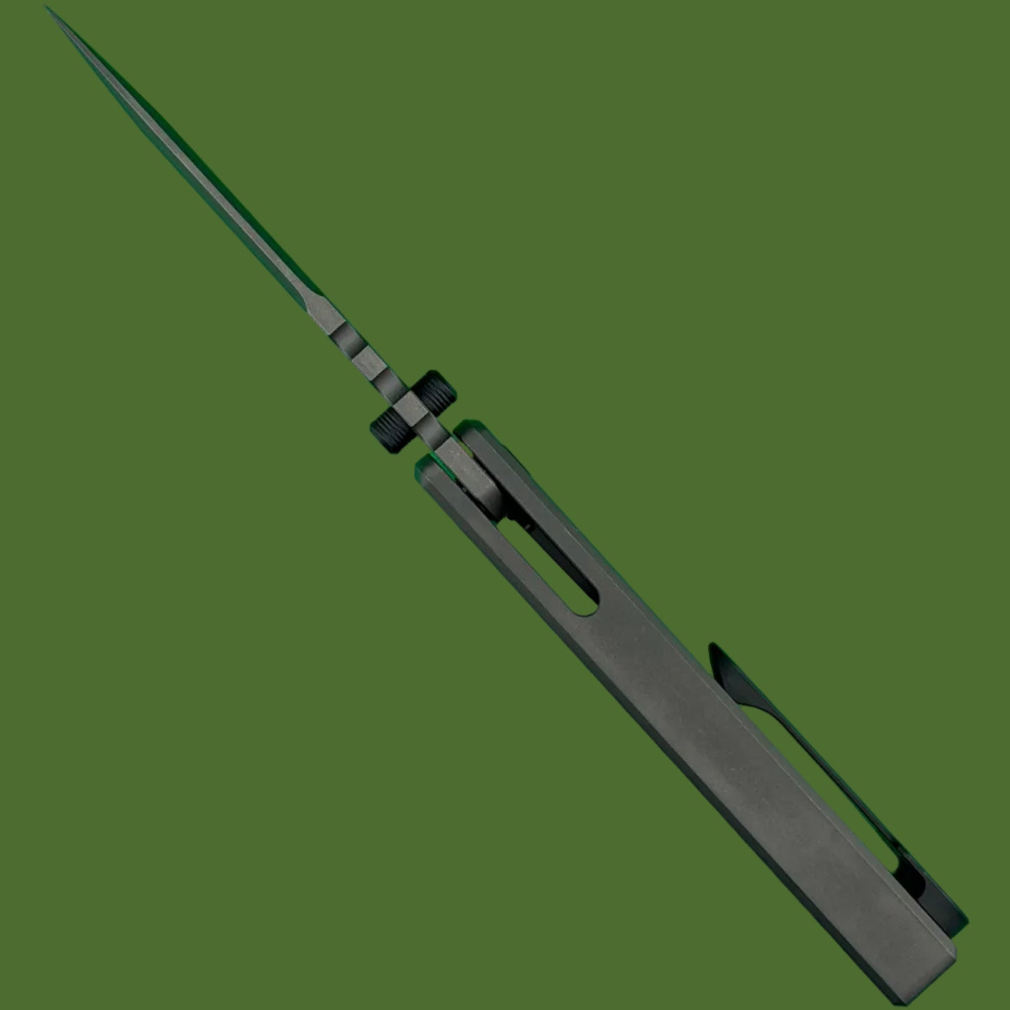 Chaves NTAK 229 Integral Titanium Drop Point (Stonewash Grey PVD)