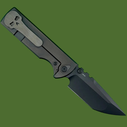 Chaves NTAK 229 Integral Titanium Tanto (Stonewash/Satin Black DLC Handle and Blade)