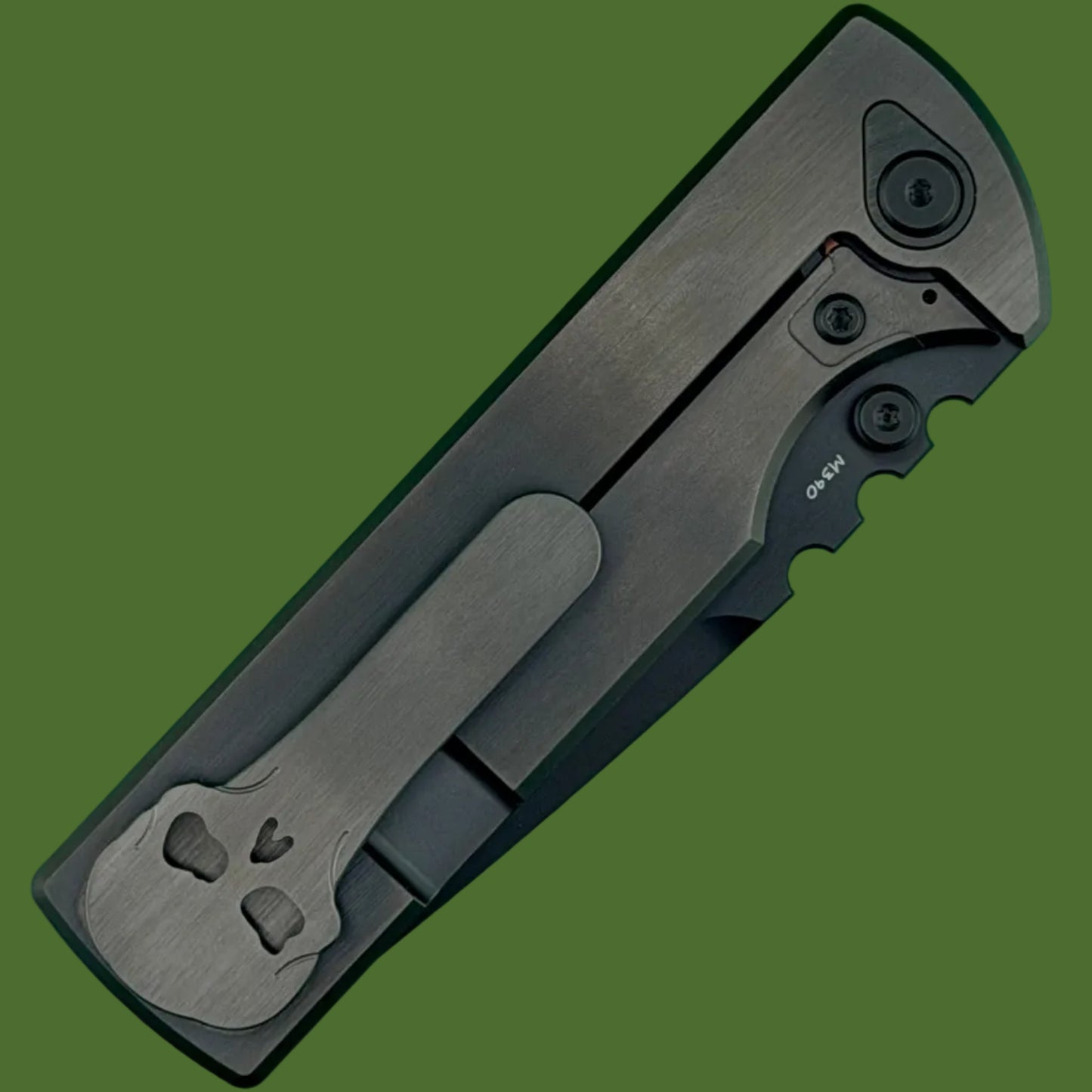 Chaves NTAK 229 Integral Titanium Tanto (Stonewash/Satin Black DLC Handle and Blade)