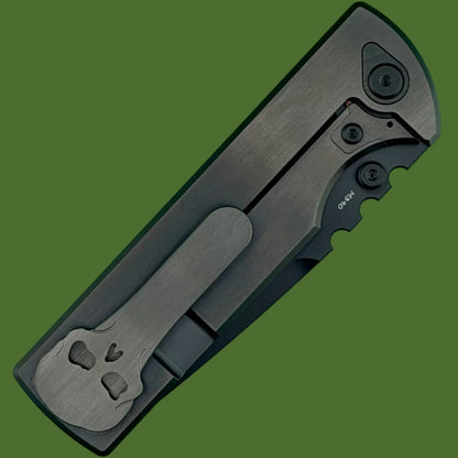 Chaves NTAK 229 Integral Titanium Tanto (Stonewash/Satin Black DLC Handle and Blade)