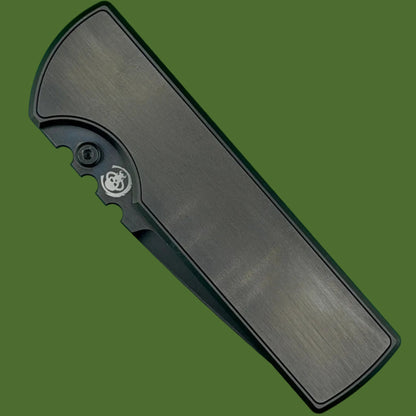Chaves NTAK 229 Integral Titanium Drop Point (Stonewash/Satin DLC Black DLC Handle and Blade)