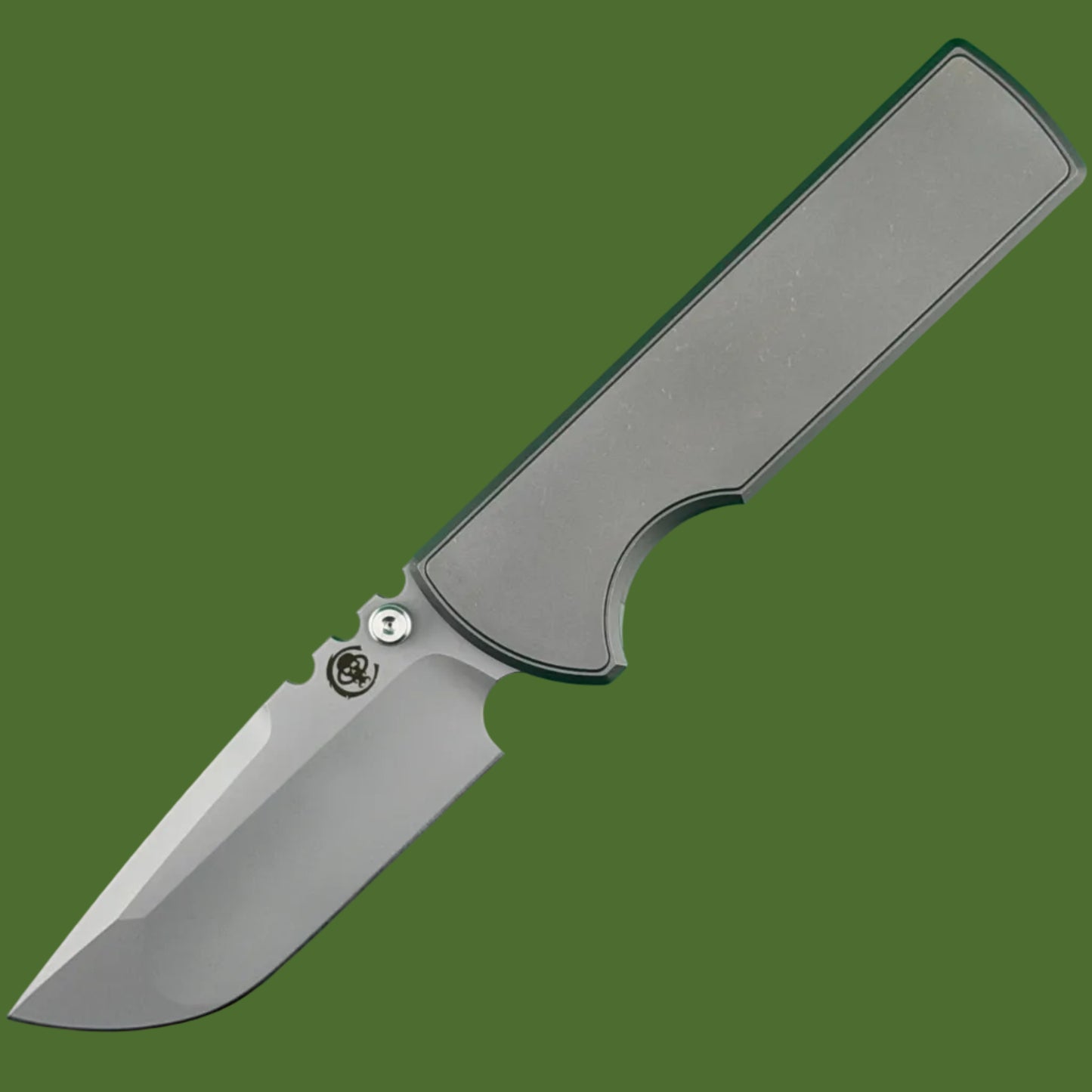 Chaves NTAK 229 Integral Titanium Drop Point (Stonewash Handle and Blade)