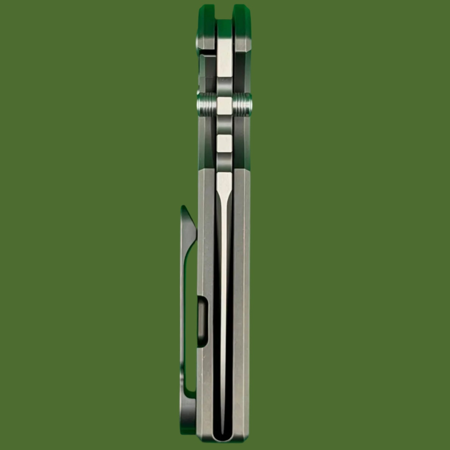Chaves NTAK 229 Integral Titanium Drop Point (Stonewash Handle, Satin Blade)