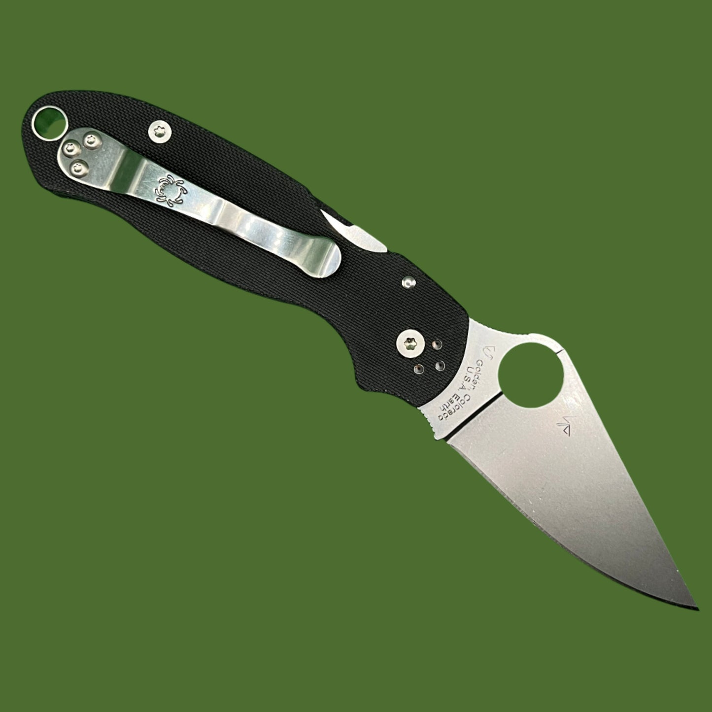 Spyderco Para 3 Compression Lock (Black G-10, Stonewashed Blade)