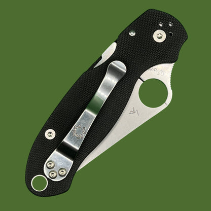 Spyderco Para 3 Compression Lock (Black G-10, Stonewashed Blade)