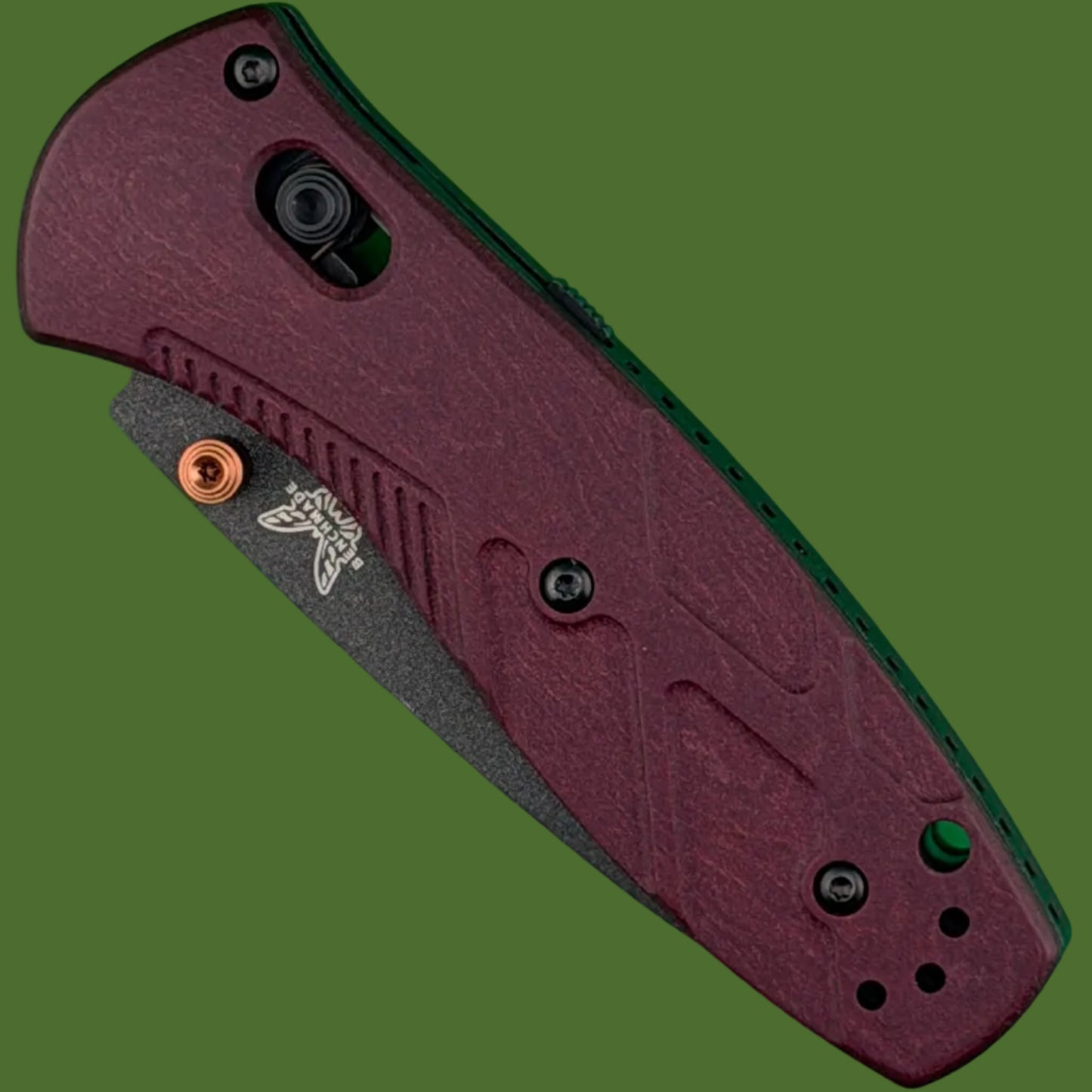 Benchmade PROTOTYPE Mini Barrage Axis Assist Redstone Richlite 585BK-04