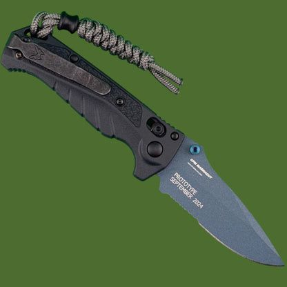 Benchmade PROTOTYPE Mini Adira Tempest Grey Partial Serrations 18065SBT-01