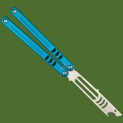 Squid Industries Mako V5 Bottle Opener Trainer Balisong Teal