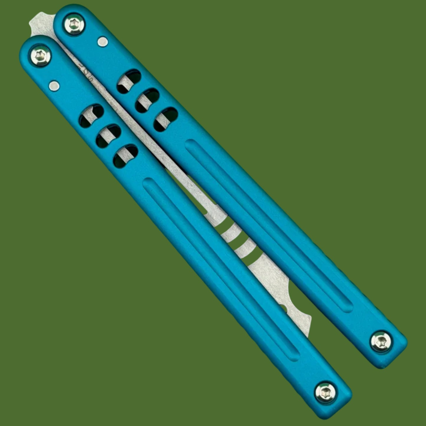 Squid Industries Mako V5 Bottle Opener Trainer Balisong Teal