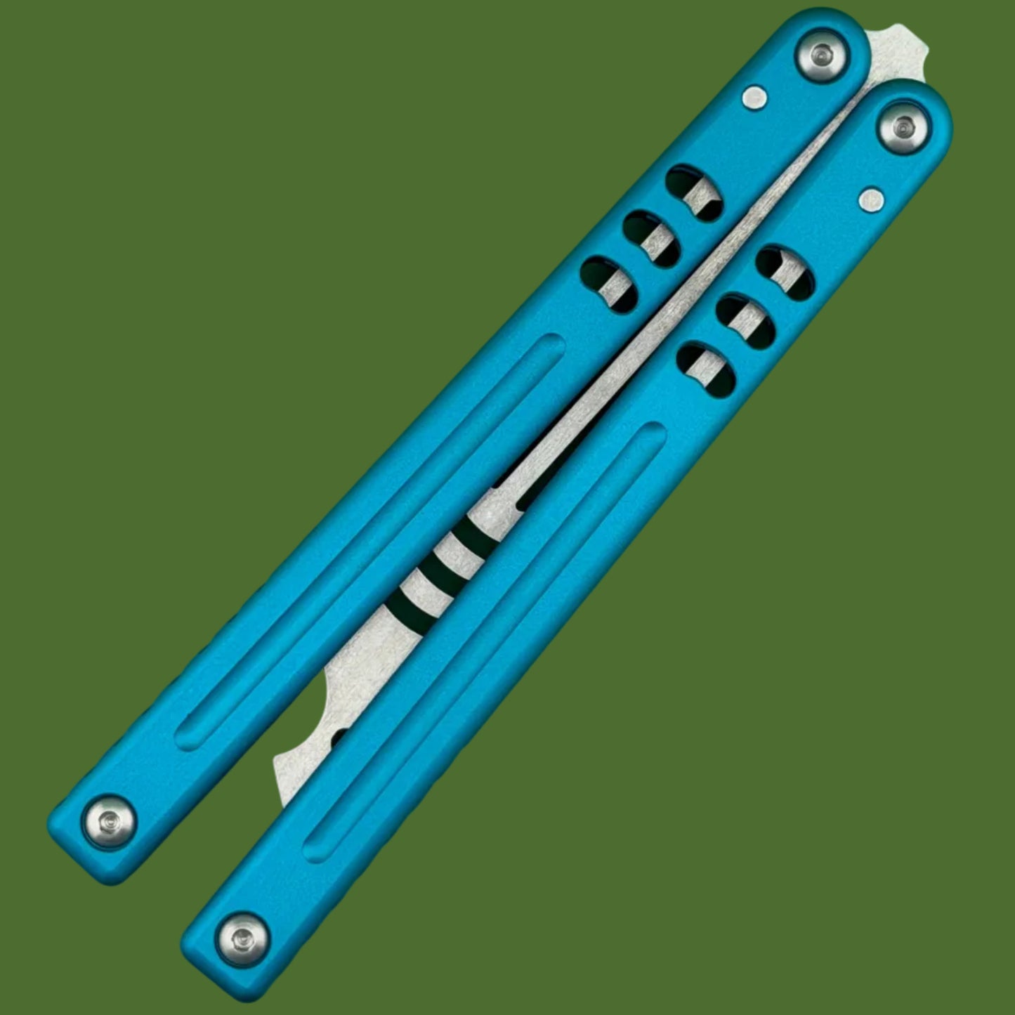 Squid Industries Mako V5 Bottle Opener Trainer Balisong Teal