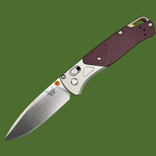 Benchmade Bugout Axis Lock Ash Grey Aluminum/Redstone Richlite 535-09