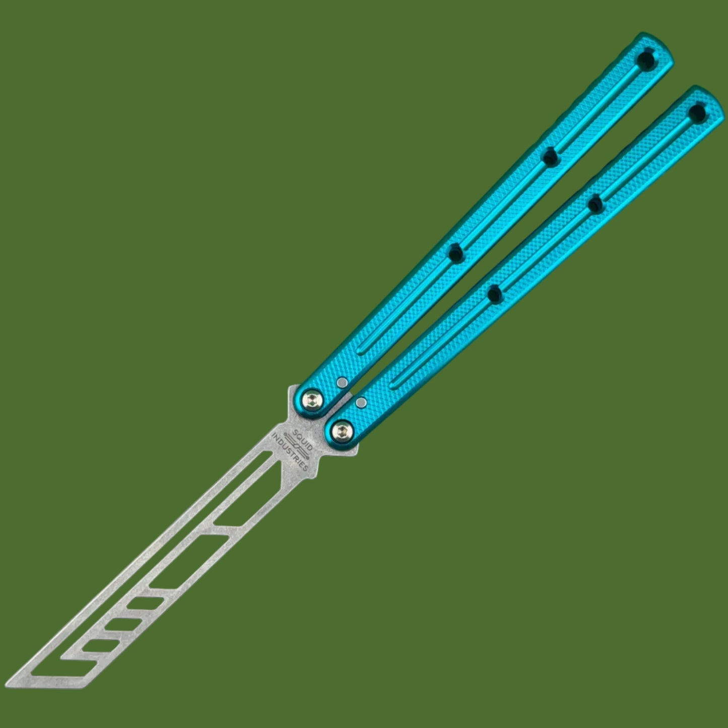 Squid Industries Krake Raken V3 Trainer Balisong Stonewashed Teal