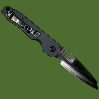 Spyderco Smock Blackout Exclusive Aluminum Handle CruWear Blade