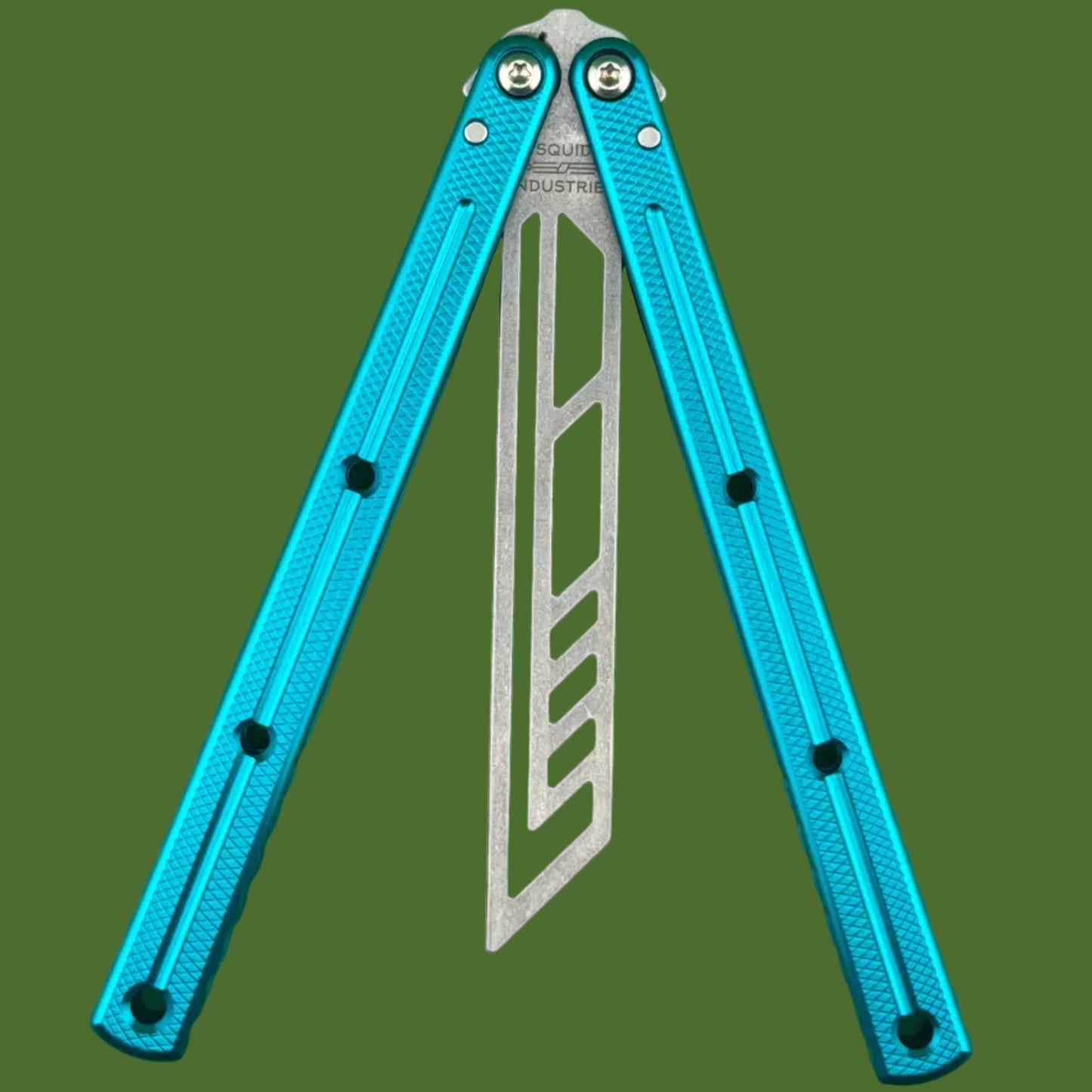 Squid Industries Krake Raken V3 Trainer Balisong Stonewashed Teal