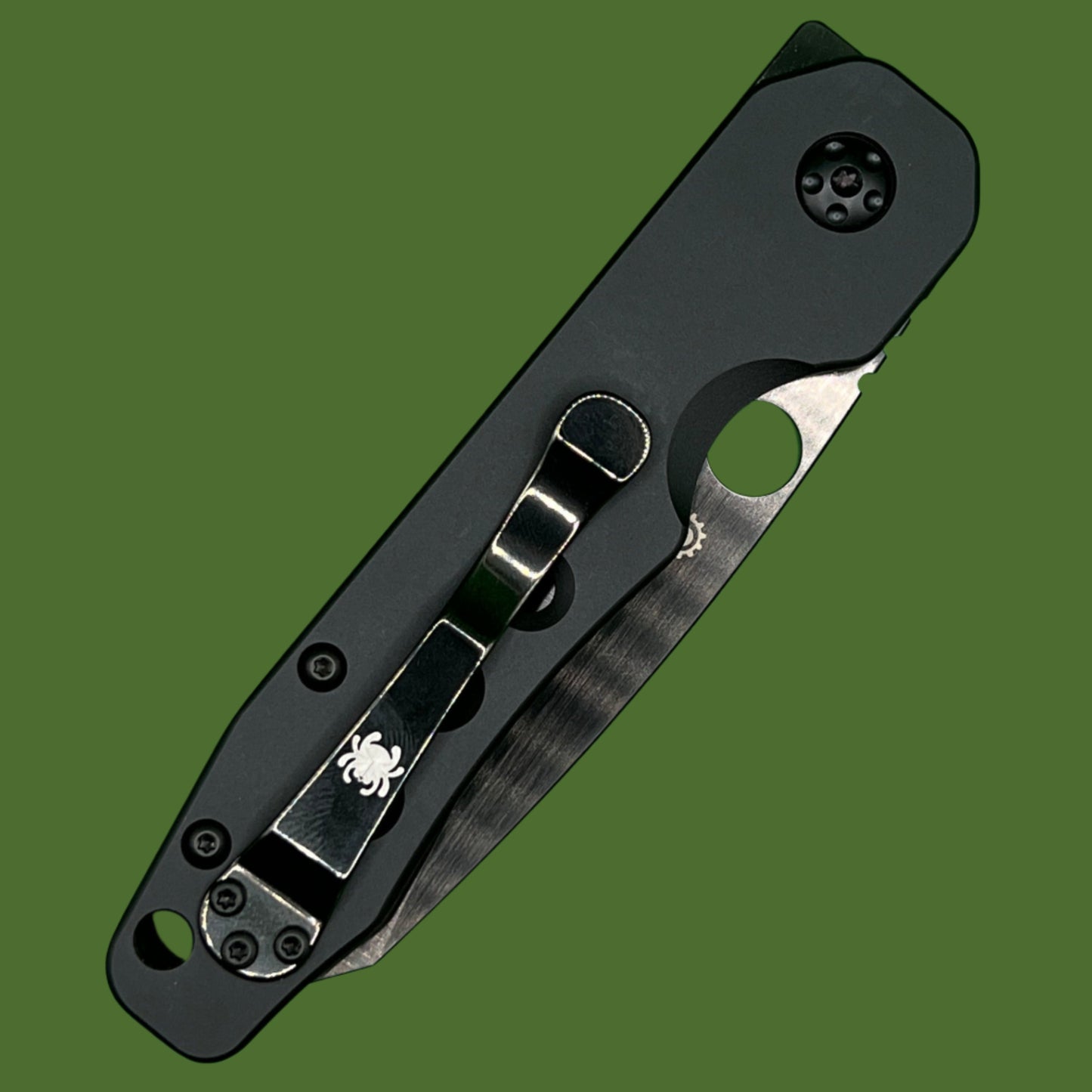 Spyderco Smock Blackout Exclusive Aluminum Handle CruWear Blade