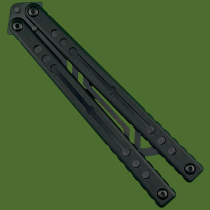 Squid Industries Inked Nautilus V2 Black G-10 Trainer Balisong