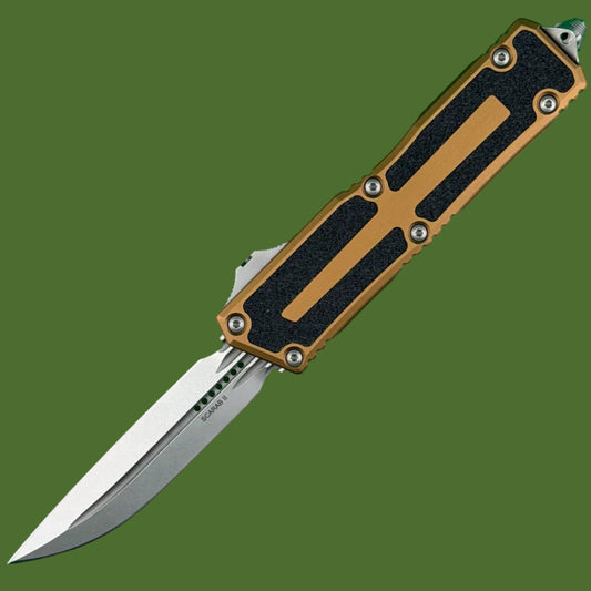 *Pre-Owned* Microtech Scarab II D/E-S Gen III Tan Stonewash Standard 1180-10TA